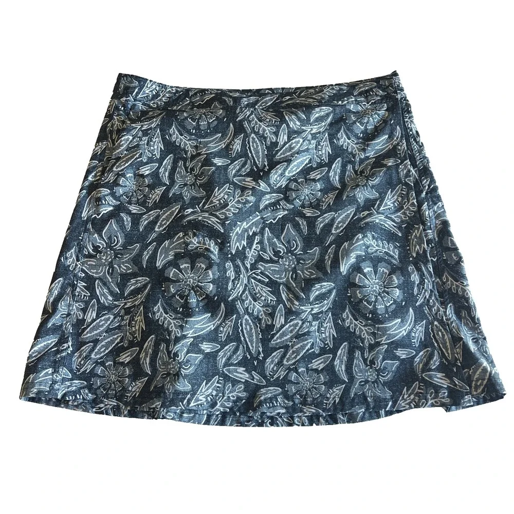 Ripskirt Women's Skirt Blue White Floral Size‎ Large